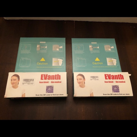 Plastic Face Sheilds. (3 in box)(2 boxes)NEW. - Picture 3 of 5